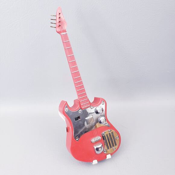 Vintage Transistor Radio LF-390 Red Electric Guitar w/ Stand Franklin Creative